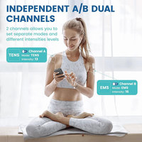Stimulateur musculaire TENS Dr.Stim, 24 modes, double canal, appareil EMS rechargeable, masseur électrique, équipement de physiothérapie