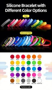 Bracelet en silicone personnalisé, bracelet en caoutchouc coloré, bracelets promotionnels pour événements caritatifs et collectes de fonds - Product Image 6
