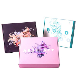 <strong>Custom</strong> Kraft Paper <strong>Box</strong> Wholesale Packaging <strong>Cardboard</strong> Logo Print White Pink Gift <strong>Shipping</strong> Big Packaging Boxes - Product Image 1