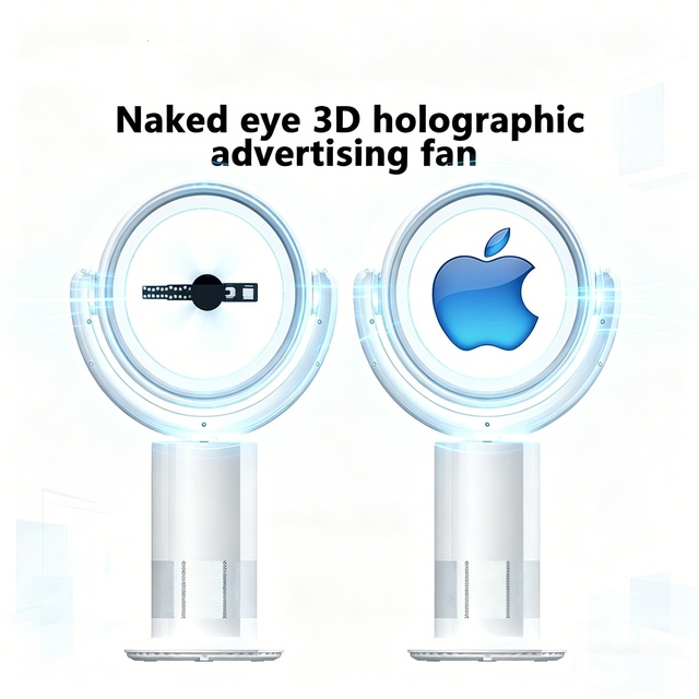 Portable Electric Oscillating Fan Air Cooling DC Brushless Motor 3D Hologram Desk Bladeless for Office Home Use