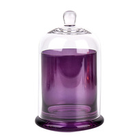 L Großhandel Hochzeits dekor Luxus benutzer definierte handgemachte glänzende Kerze Glas Bell Dome Jar Glocke Form Kerzenhalter für die Kerzen herstellung