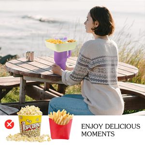 Recipiente para Snacks con Tapa para Stanley Cup de 40 oz, con Asa, Bandeja de Silicona Reutilizable con Anillo y Cubierta, Organizador de Snacks de 3 Compartimentos - Product Image 6