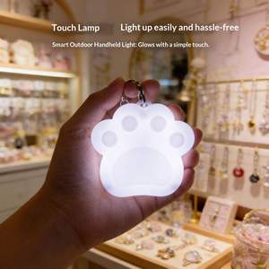 Porte-clés pendentif pour sac femme, best-seller transfrontalier, avec lumière tactile lumineuse rechargeable, motif goutte d'eau et clochette, cadeau - Product Image 2