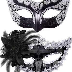 Masque de mascarade rouge à plumes brillantes pour femme, idéal pour Halloween, mariages, événements en boîte de nuit - Accessoire de fête couvrant les yeux - Product Image 4