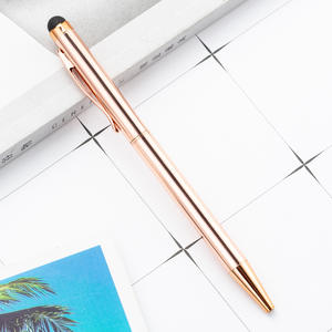 Stylo à bille personnalisé avec logo métallique pour écran tactile, recharge Parker et encre bleue/noire - Cadeau haut de gamme - Product Image 6
