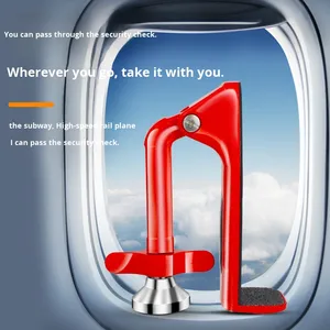 Dispositif anti-effraction pour porte, installation manuelle, butée supérieure, idéal pour les hôtels, maisons et les jeunes filles vivant seules - Product Image 6