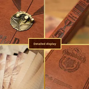 Carnet de notes à couverture rigide en similicuir, avec fermeture à charnière, reliure spirale, double colle, thème Golden Snitch, dans un coffret cadeau - Product Image 3