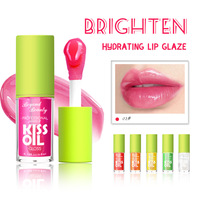 Gloss à lèvres minéral vert en gros, effet miroir, longue tenue, anti-transfert, brillant et teinté, rouge à lèvres liquide