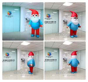 <span class=keywords><strong>Costume</strong></span> de mascotte de marche <span class=keywords><strong>gonflable</strong></span> personnalisé <span class=keywords><strong>pas</strong></span> <span class=keywords><strong>cher</strong></span> de père noël en mouvement de dessin animé de veille de noël mignon - Product Image 2