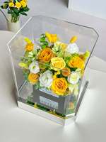 Boîte cadeau de fleurs éternelles faites à la main, rose fraîche conservée, cadeaux pour la fête des mères, la Saint-Valentin, les mariages