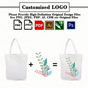 Effect Logo Design Tote Grocery Handbag Canvas Shopping Bag Custom Gifts - Product Image 2