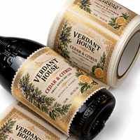 Étiquettes de vin personnalisées avec impression de marque, texture luxueuse, emballage privé, étiquettes de vin gaufrées imperméables pour bouteilles