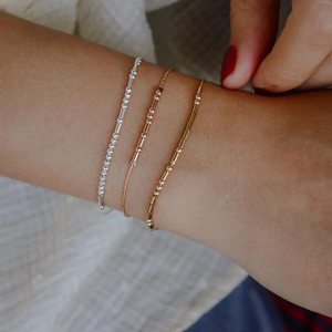 <span class=keywords><strong>Bracelet</strong></span> en pierre naturelle <span class=keywords><strong>code</strong></span> <span class=keywords><strong>Morse</strong></span>, perles de riz dorées, chaîne réglable, cadeau de motivation - Product Image 3