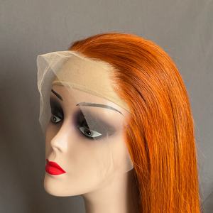 Melihair - Color Naranja Jengibre Transparente para Pelucas con Frente de Encaje 13x4, 180% de Densidad, Largo, Pre-Desplumado, 100% Cabello Humano - Product Image 6