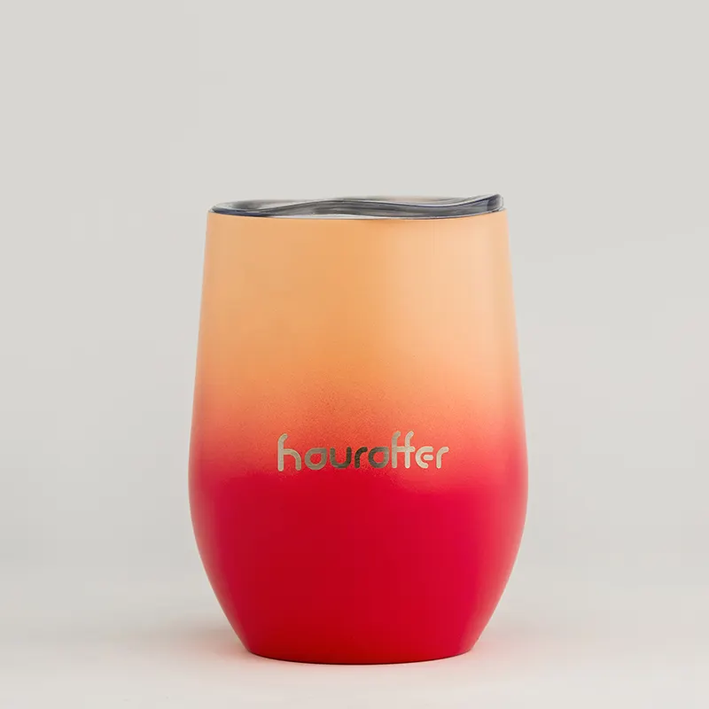 Bouteille d'eau Thermos en acier inoxydable, 12 onces, sous vide, donuts, vin, avec forme d'œuf, tasses multicolores et logo personnalisé