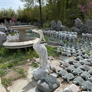 Estilo moderno al aire libre piedra tallada jardín Animal estatua precio barato grúa escultura - Product Image 5