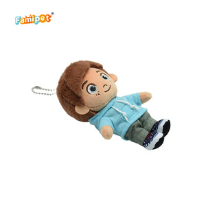 Famipet Üretici Özel Tasarım Sevimli Yumuşak Bebek Erkek Peluş Anahtarlık Çanta Sırt Çantası İçin Peluş Anahtarlık Oyuncak - Product Image 5