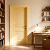 Portes intérieures de luxe en panneaux WPC pour maisons, portes intérieures étanches, portes intérieures avec cadre, sur mesure