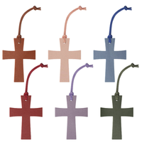 Marque-page en cuir PU coloré, marqueurs de pages de livre, accessoires bibliques, cadeaux chrétiens pour l'église, pour les amateurs de livres chrétiens