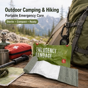 Bandage <span class=keywords><strong>israélien</strong></span> durable Risenmed, 6 pouces, bandages d'urgence, <span class=keywords><strong>garrot</strong></span> médical, bandage stérile en rouleau pour le camping en plein air, la randonnée - Product Image 1