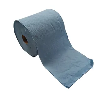 Produk baru handuk tangan biru bubur kertas daur ulang gulungan handuk kertas tangan 2 Lapis