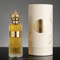 Flacon en verre torsadé à bouchon couronne, boîte cadeau cylindrique, flacon de parfum vide, emballage de luxe pour parfum Oud, logo personnalisé