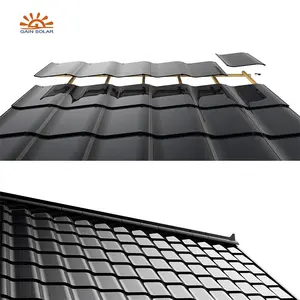 Gainsolar hantil Distributor ubin surya melengkung lembar atap Panel ubin surya
