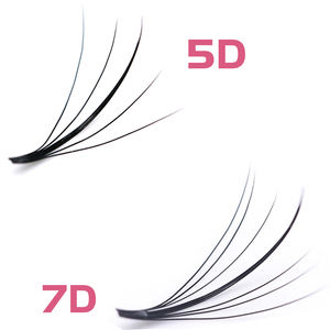 5D 7D 9D сверхскоростные пушистые тонкие ресницы готовые веерные ресницы 0,07 мм Готовые фанеры с шипами - Product Image 2