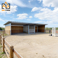 Boerderijstijl veeschuur paarden- & varkensstallen draagbare tijdelijke overkapping met dak en paddock