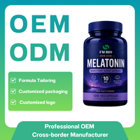 Capsules de mélatonine 10 mg en marque blanche OEM, non accoutumantes, pour le sommeil réparateur et le bien-être nocturne, complément quotidien