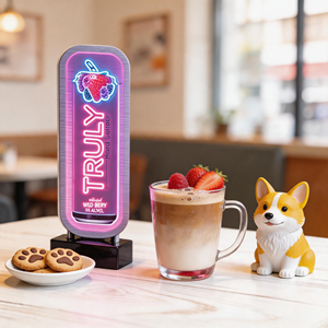 Exhibidor Acrílico LED Vertical de Mesa con Logotipo Personalizado, Soporte Transparente para Letreros Publicitarios para Promoción de Bebidas en Bares - Product Image 2