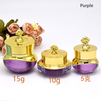 Bouteille vide de diffuseur d'arome d'or en verre de forme de couronne de luxe de 5g 10g 15g avec des couvercles