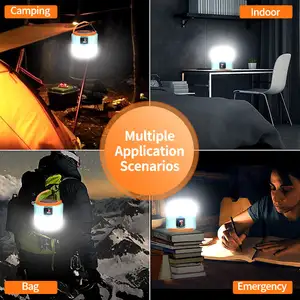 1000 와트 전구 휴대용 비상 램프 태양 충전식 빛 Led 캠핑 랜턴 원격 제어