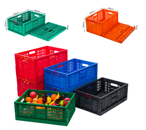 <span class=keywords><strong>ลัง</strong></span>พลาสติกแบบพับได้ ระบายอากาศได้ดี ทนทาน ซ้อนกันได้ สำหรับจัดเก็บผักและผลไม้ - Product Image 1