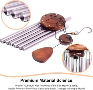 Chuông gió sân vườn bằng nhôm màu tím 37 inch, Quà Tặng Lễ hội âm nhạc cổ điển, trang trí ngoài trời và trong nhà - Product Image 5