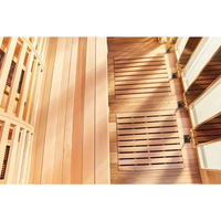 Sauna extérieur Sunlighten à infrarouge en bois de cèdre rouge massif, moderne, 6 personnes, livraison directe d'usine