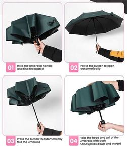 Factory Supplier Wholesale Automatic Opening and Closing <b>Windproof</b> Folding Rain <b>Umbrella</b> Customization With Logo - Product Image 4