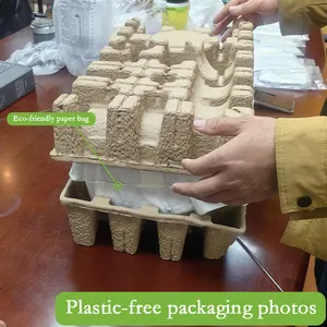 El fabricante suministra bolsas planas biodegradables, personalizadas a granel para envases de papel reciclables para electrodomésticos.