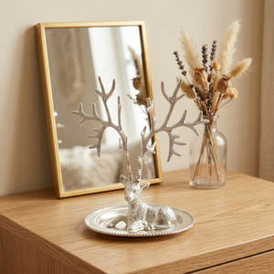 Support à bijoux moderne en métal gravé, porte-bagues, présentoir en laiton, organisateur en forme d'arbre, pour colliers et boucles d'oreilles, décoration de comptoir WB Inc - Product Image 6