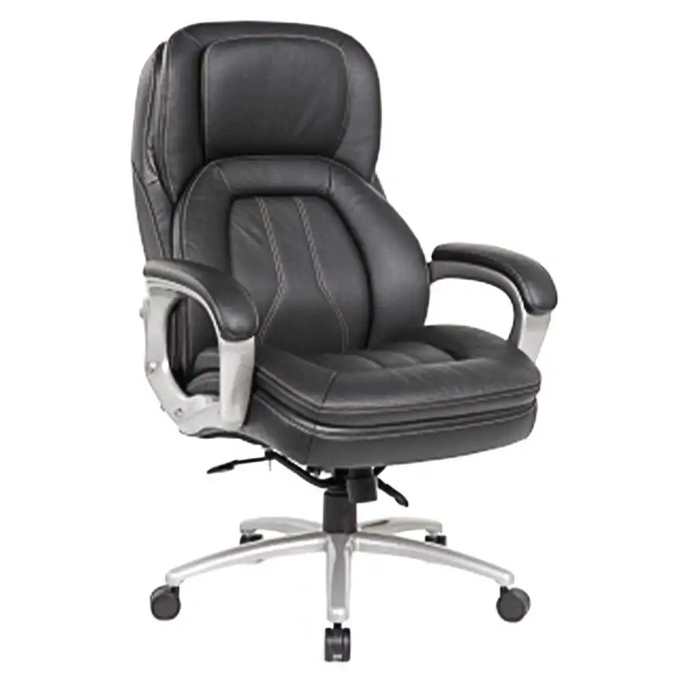 Yürütme ofis mobilyaları siyah deri patron sandalyesi bel desteği müdür ofis sandalyesi deri yönetici koltuğu