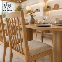 Meubles de restaurant Ron Group, chaise en bois massif, siège haut en tissu, banquette moderne de luxe, table rectangulaire en bois pour café