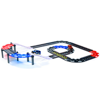 Juguete de Pista de Carreras Magplayer, Incluye 2 Camiones de Carreras, Bloques de Construcción Magnéticos Educativos STEM