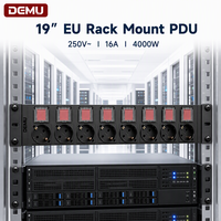 Unité de distribution d'alimentation (PDU) 2U 19 pouces, multiprise de rack, 8 prises individuelles avec interrupteurs, norme allemande Schuko8, CE RoHS
