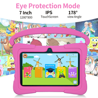 Linda Tablet Infantil Q88 de 7 Pulgadas, Tablet Educativa para Niños, Aprendizaje y Juegos, Android OEM, Tablet de 7 Pulgadas, Mini PC de 8GB
