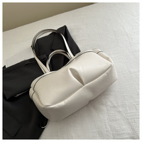 Tas bahu wanita, ukuran besar 2 buah tas Set kapasitas besar PU tas belanja tas jinjing kancing magnetik tas bahu mode untuk kerja kantor