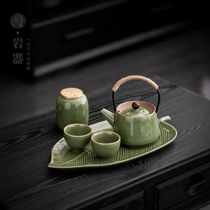 Creative Ceramic Kettle <b>Tea</b> <b>Set</b> For Two With Tray And <b>Cups</b> Lead Free Dehua Pottery Kung Fu <b>Tea</b> Service Afternoon <b>Tea</b> Gift - Product Image 2