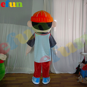 Efun MOQ 1 pieza profesional personalizado dibujos animados chico guapo con gafas disfraz efecto caminar disfraz de felpa para la venta - Product Image 3