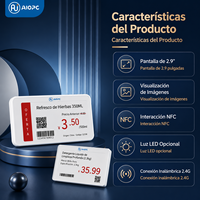 Étiquettes de prix numériques et affiches à écran tactile LCD de 2,9 pouces pour usage commercial intérieur/extérieur, centres commerciaux et métros, OEM