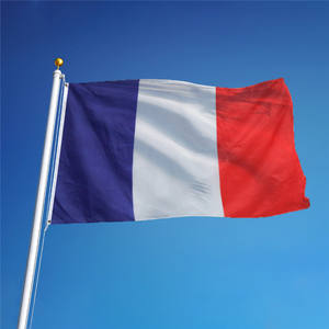 Petite QUANTITÉ MINIMALE DE COMMANDE Pas Cher Personnalisé Grand Volant Sublimation <span class=keywords><strong>Bleu</strong></span> <span class=keywords><strong>Blanc</strong></span> <span class=keywords><strong>Rouge</strong></span> <span class=keywords><strong>Drapeau</strong></span> France avec Logo - Product Image 2