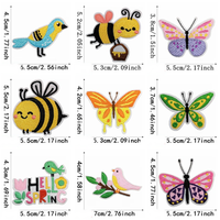 Mignon Printemps Fleur Oiseau Abeille Parapluie Papillon Fer sur Patchs Brodés pour Vêtements Sac Décoration